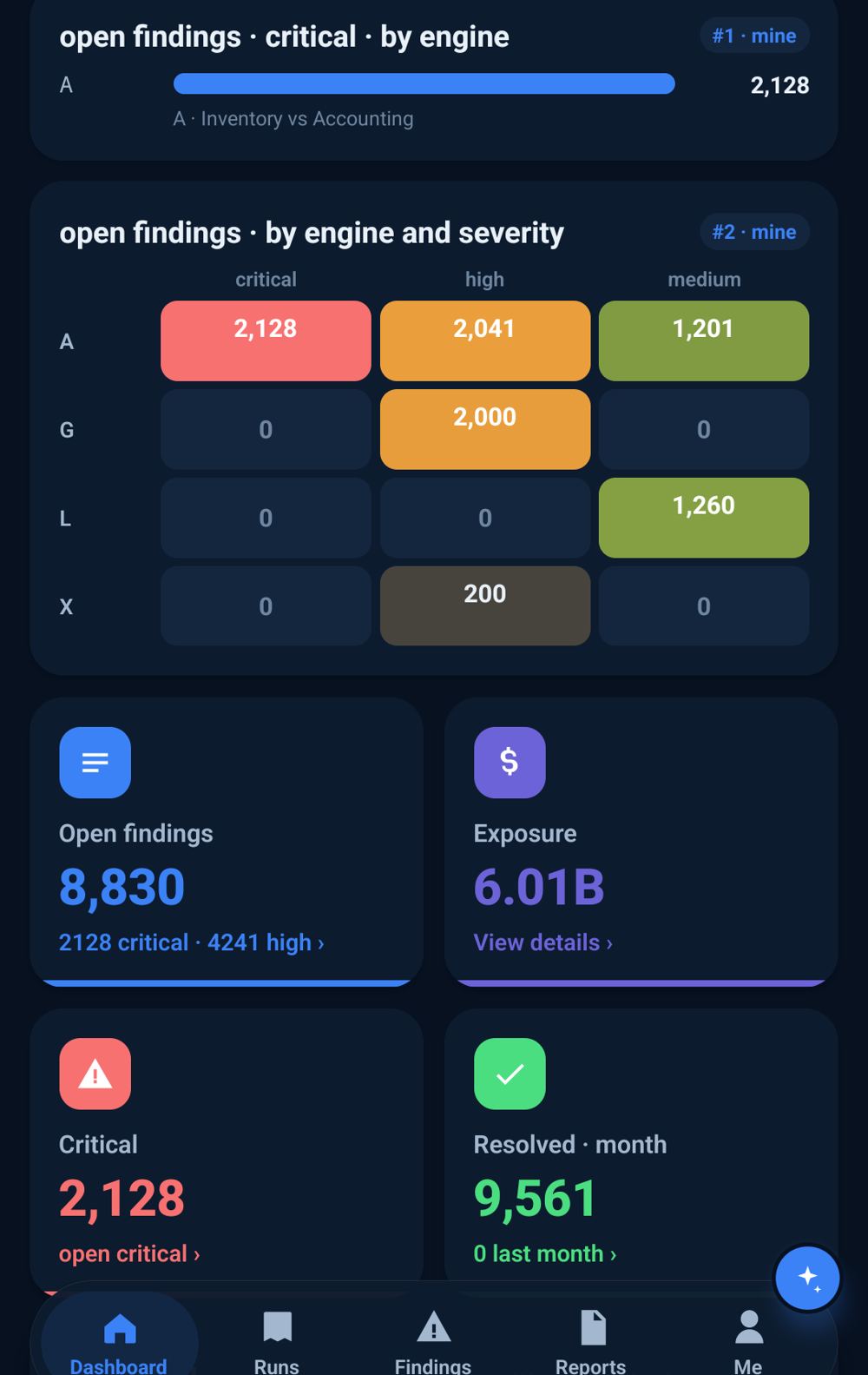 Vigilon dashboard on a phone